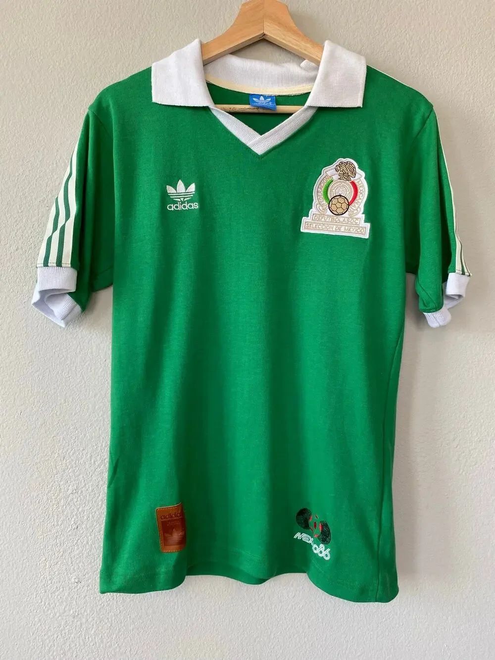 Adidas Mexico 1986 Retro Soccer Jersey Green Men's S 2012 Originals Throwback